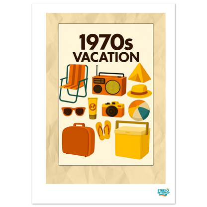 Affiche "1970s Vacations" - StudioRetroPop