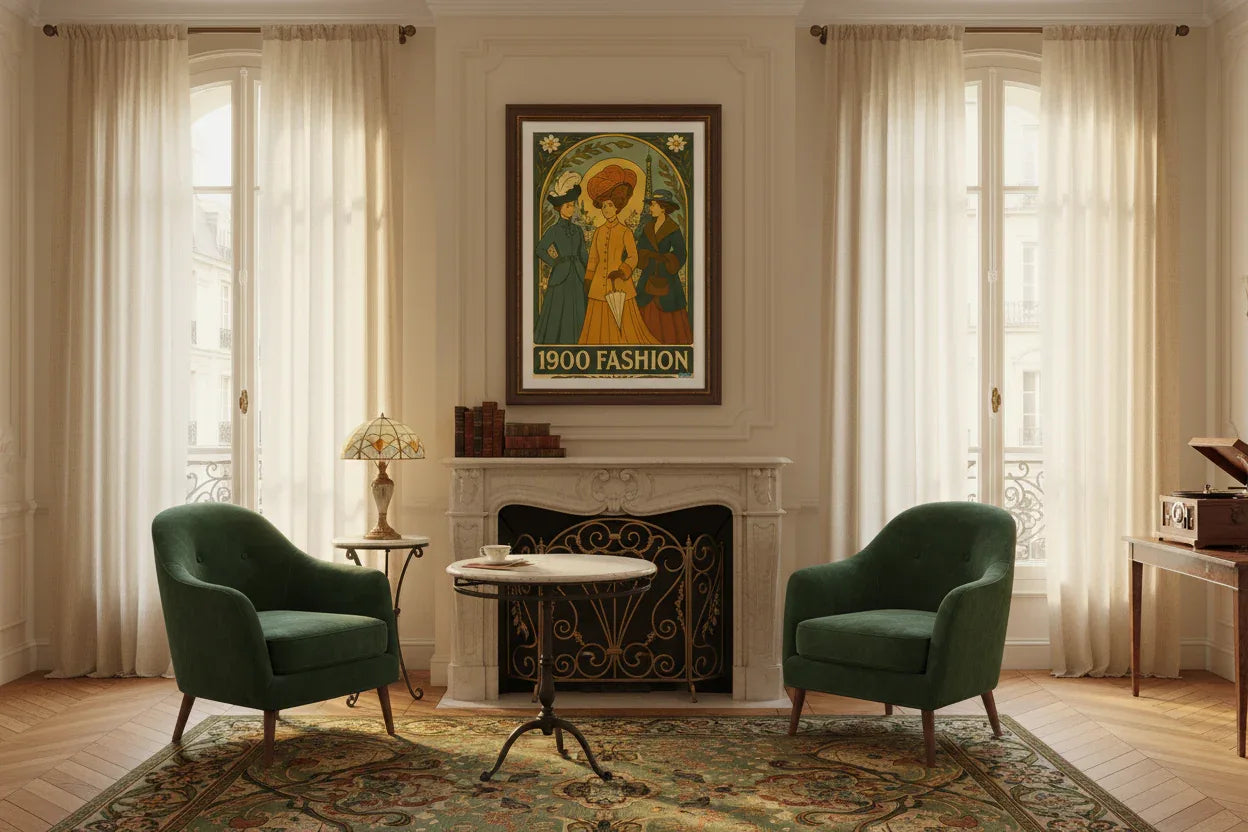 Affiche Belle Époque appartement vintage