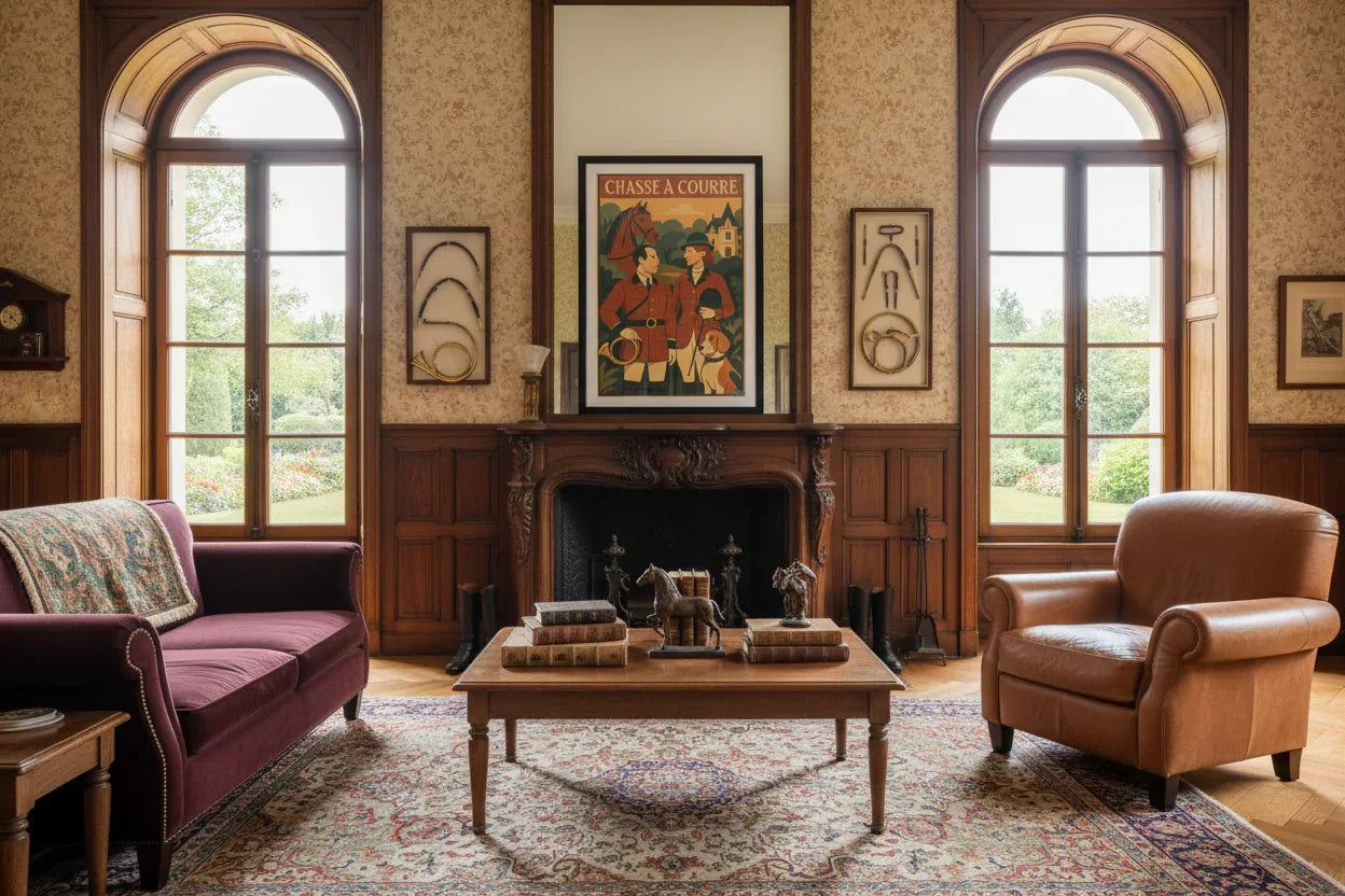 Affiche Chasse à Courre intérieur campagne