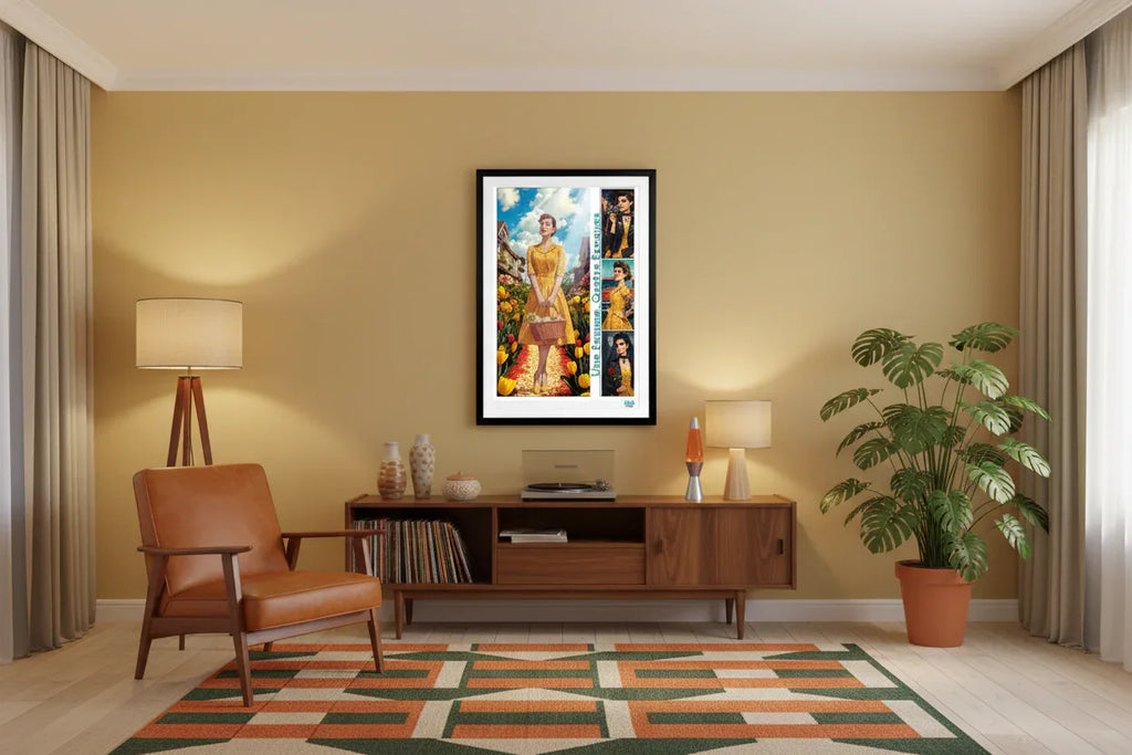 Affiche dans salon vintage
