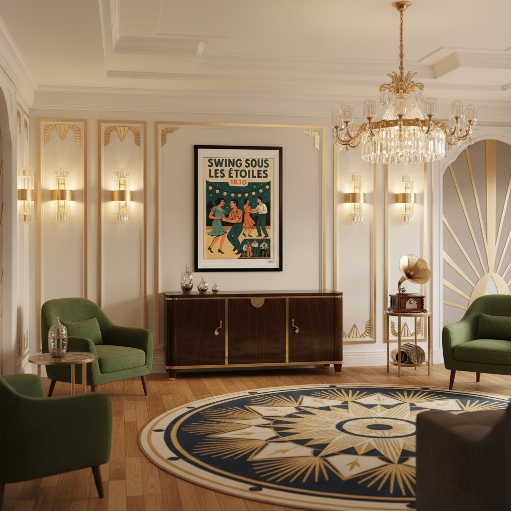 Affiche Swing sous les étoiles dans espace Art Déco