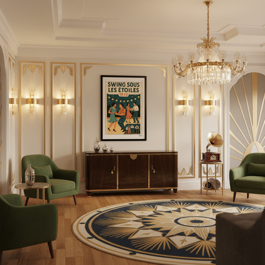 Affiche Swing sous les étoiles dans espace Art Déco