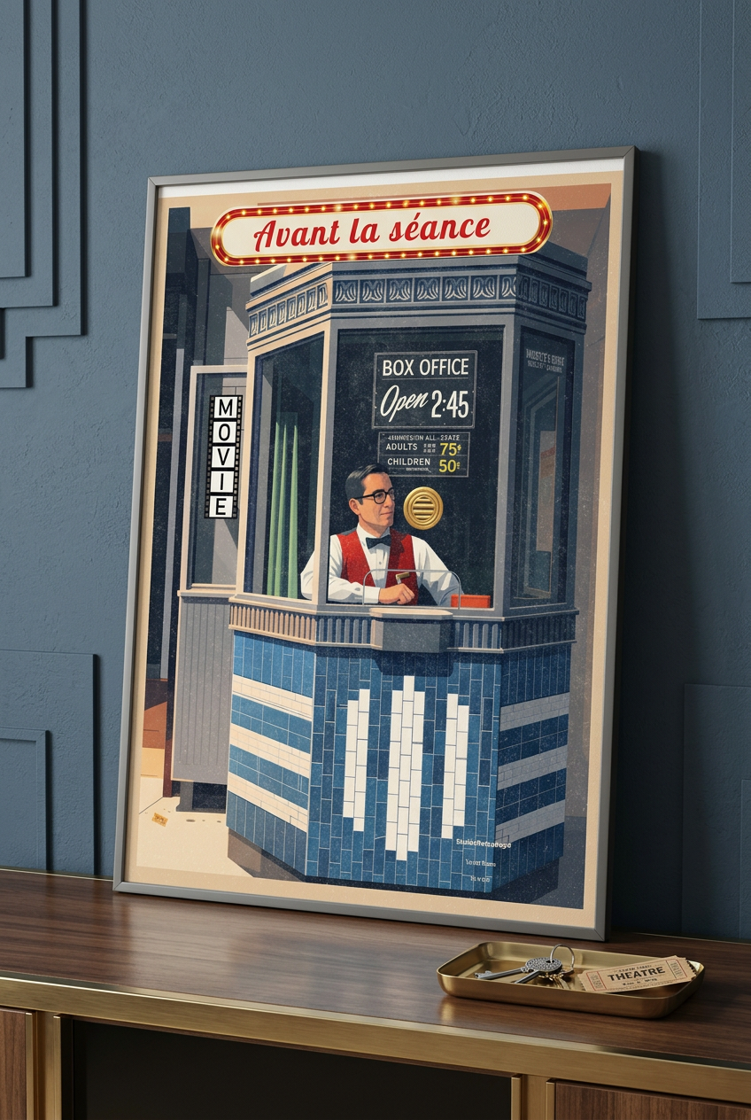 Avant la séance dans une entrée art déco