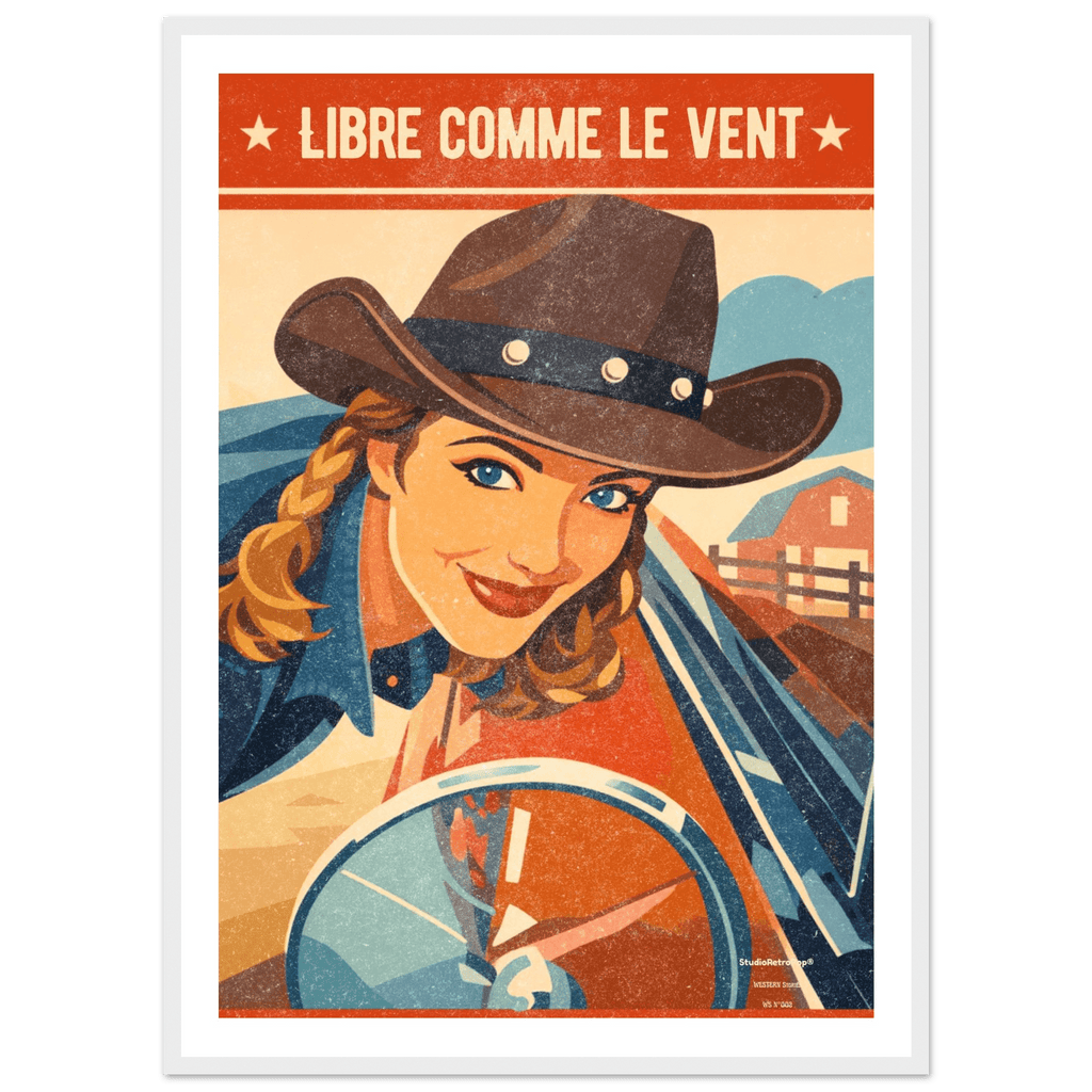 Affiche Affiche Libre comme le vent – Collection Affiches | StudioRetroPop® – StudioRetroPop® – 30x40 cm / 12x16″