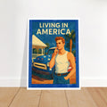 Affiche Living in America - Affiche Vintage - Collection Vintage Stories VS N°017 – StudioRetroPop® – 30x40 cm / 12x16″