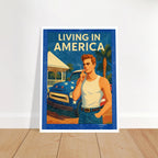 Affiche Living in America - Affiche Vintage - Collection Vintage Stories VS N°017 – StudioRetroPop® – 30x40 cm / 12x16″