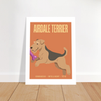 Affiche Airdale Terrier–Courageux- Intelligent - Têtu - Poster 30 x40 cm - Collection Dogs stories – StudioRetroPop®
