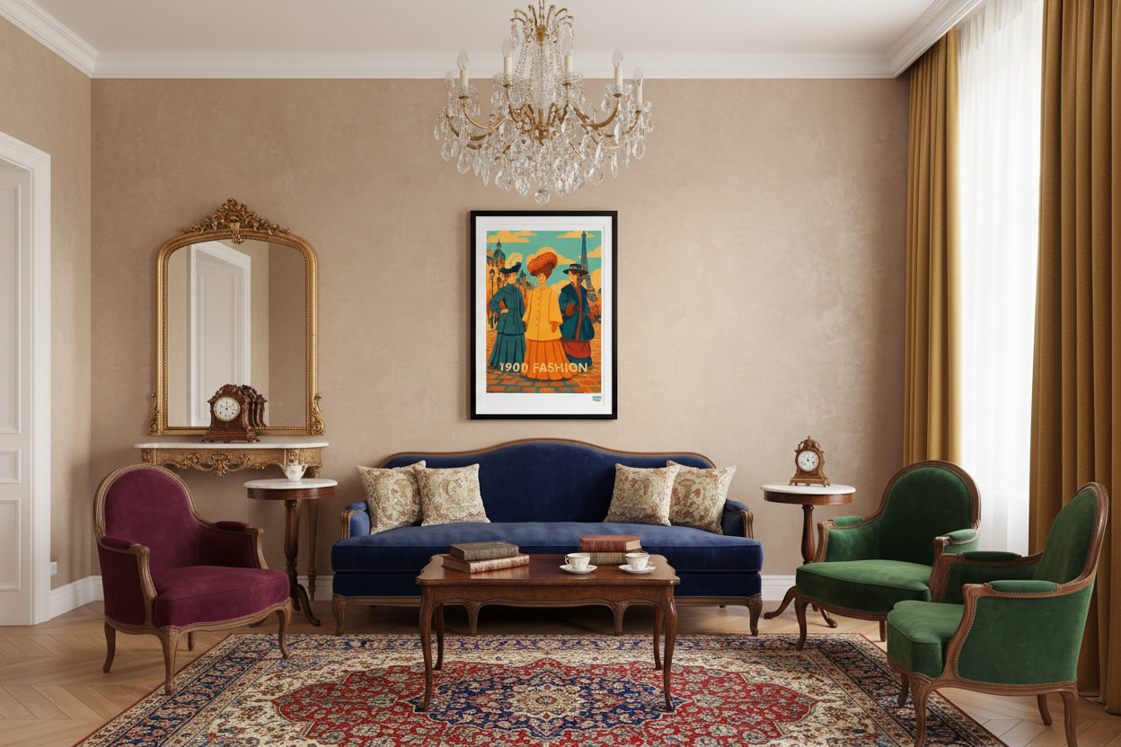 Belle Époque dans un salon français élégant