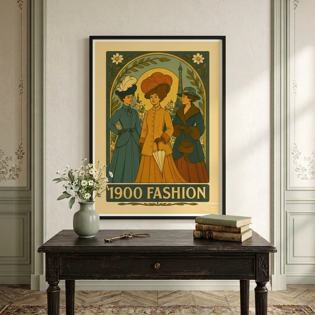 Belle Époque Parisienne, reprise du mockup noir avec bordure crème