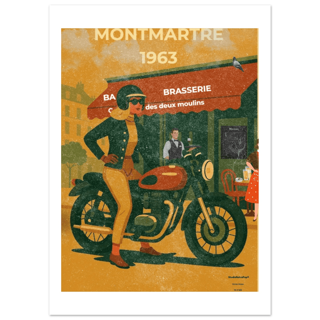 Affiche Paris Montmartre – Collection Affiches Art Vintage Moderne | StudioRetroPop® – StudioRetroPop® – 30x40 cm / 12x16″