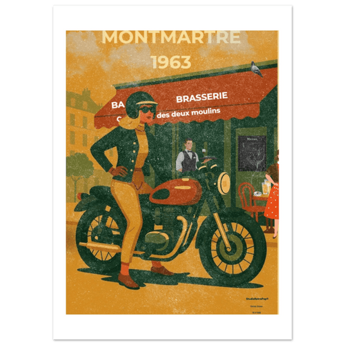 Affiche Paris Montmartre – Collection Affiches Art Vintage Moderne | StudioRetroPop® – StudioRetroPop® – 30x40 cm / 12x16″