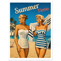 Affiche Summer Time – Affiche Mode - Collection Vintage Stories VS N°006 – StudioRetroPop® – 30x40 cm / 12x16″