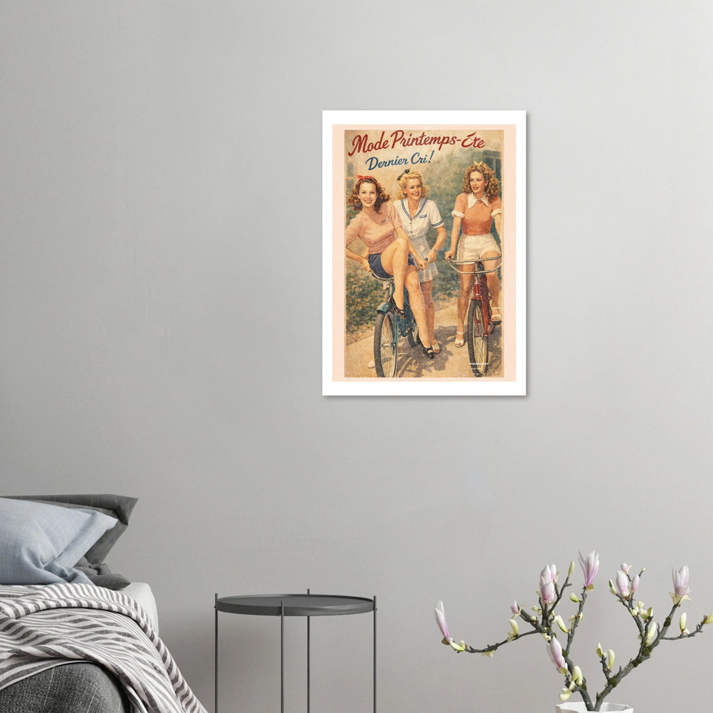 Affiche Mode Printemps-Eté Dernier Cri ! — Affiche Mode - Collection Vintage Stories VS N°016 – StudioRetroPop® – 30x40 cm / 12x16″