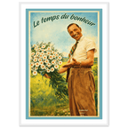 Affiche Le temps du bonheur- Affiche décorative - Collection Vintage Stories VS N°014 – StudioRetroPop® – 30x40 cm / 12x16″