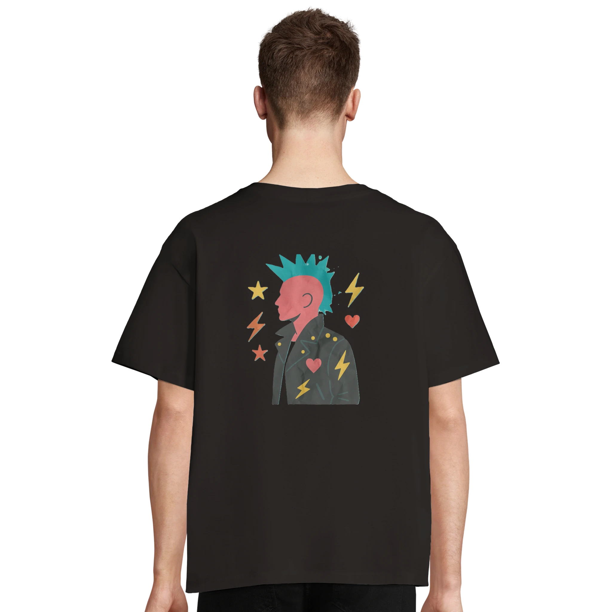 T-shirt "80s Punk Attitude" unisexe ample - StudioRetroPop