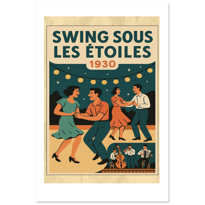Affiche "Swing sous les étoiles (1930)" - StudioRetroPop