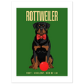 Affiche Rottweiler– Fort - vigilent - Sûr de lui - Poster 30 x40 cm - Collection Dogs stories – StudioRetroPop®