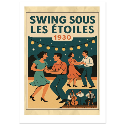 Affiche "Swing sous les étoiles (1930)" - StudioRetroPop