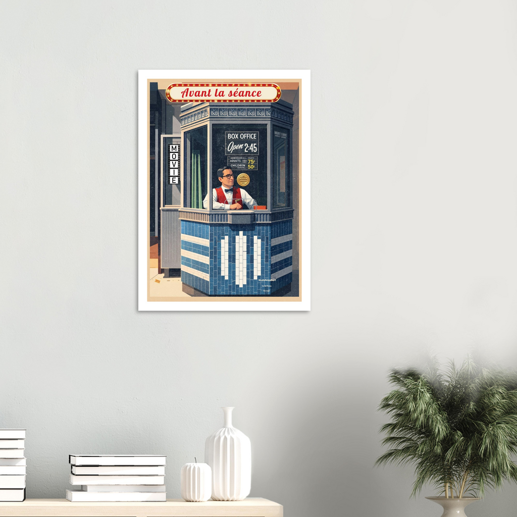 Affiche Avant la séance - Affiche Histoires urbaines - Collection Vintage Stories VS N°007 – StudioRetroPop® – 30x40 cm / 12x16″