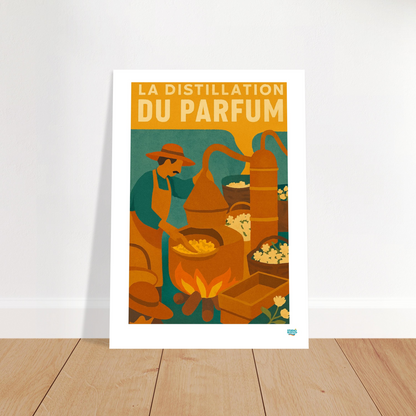 Affiche "La distillation du Parfum" - StudioRetroPop
