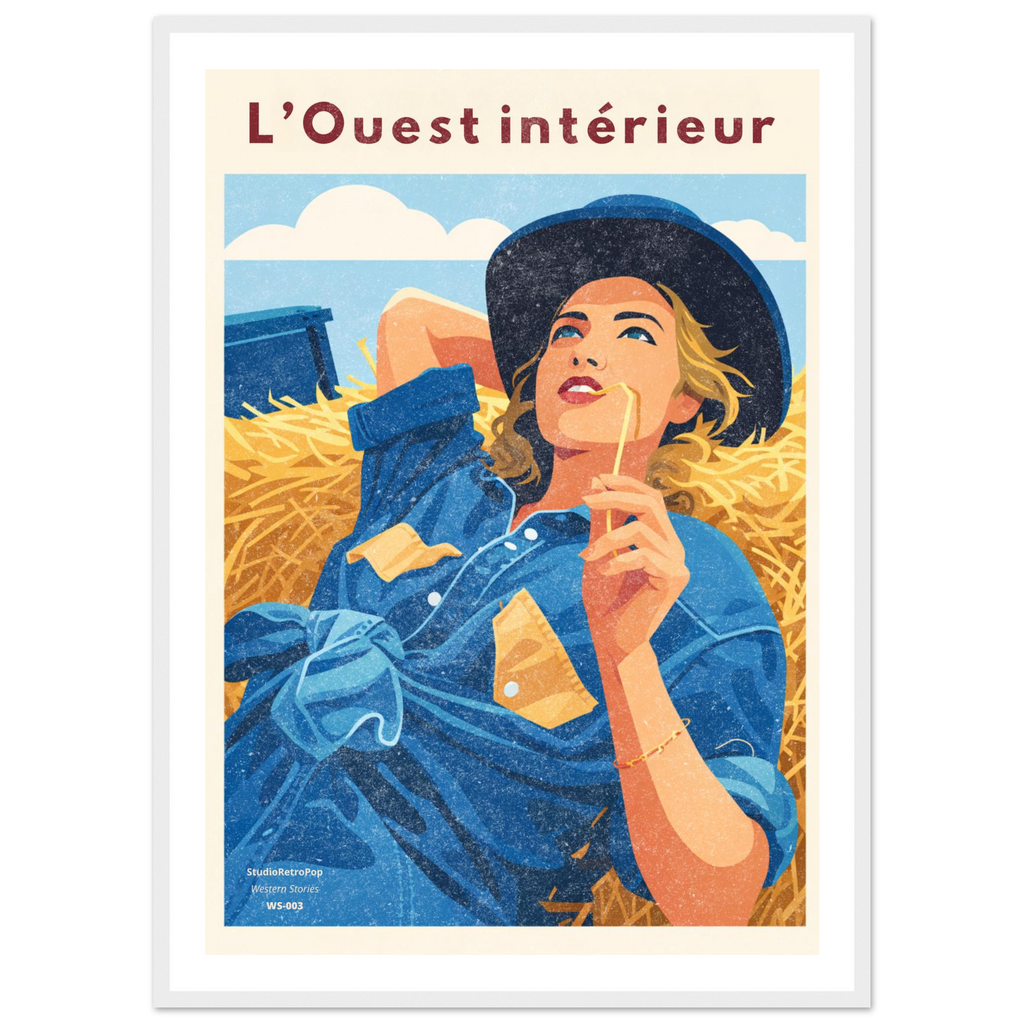 Affiche L’ouest intérieur - Affiche décorative - Collection Western Stories WS N°003 – StudioRetroPop® – 30x40 cm / 12x16″