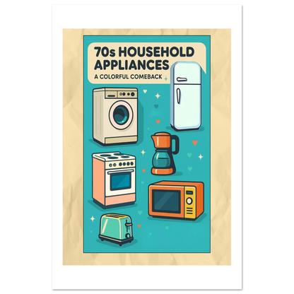 Affiche "70s Household Appliances" - StudioRetroPop
