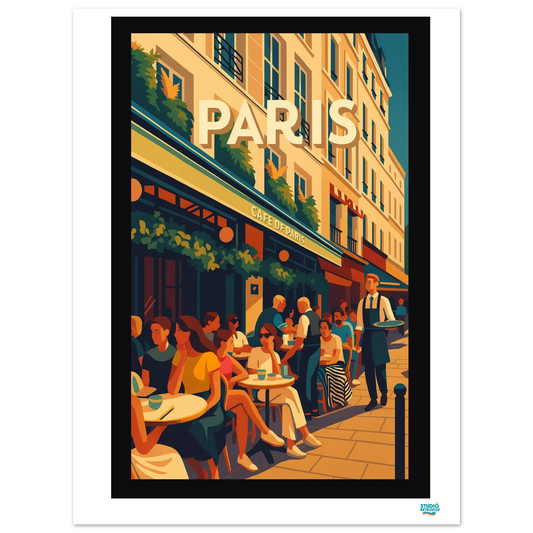 Affiche « Paris – Café de Paris » – L’art de vivre à la parisienne - StudioRetroPop
