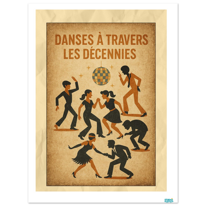 Affiche « Danses à Travers les Décennies » - StudioRetroPop