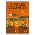 Affiche Vive les vacances – StudioRetroPop® – 30x40 cm / 12x16″