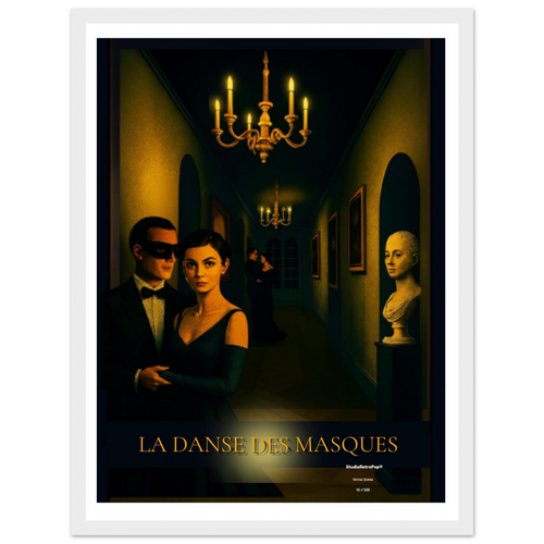 Affiche La danse des masques- Affiche vintage film Noir - Collection Vintage Stories VS N°009 – StudioRetroPop® – 30x40 cm / 12x16″