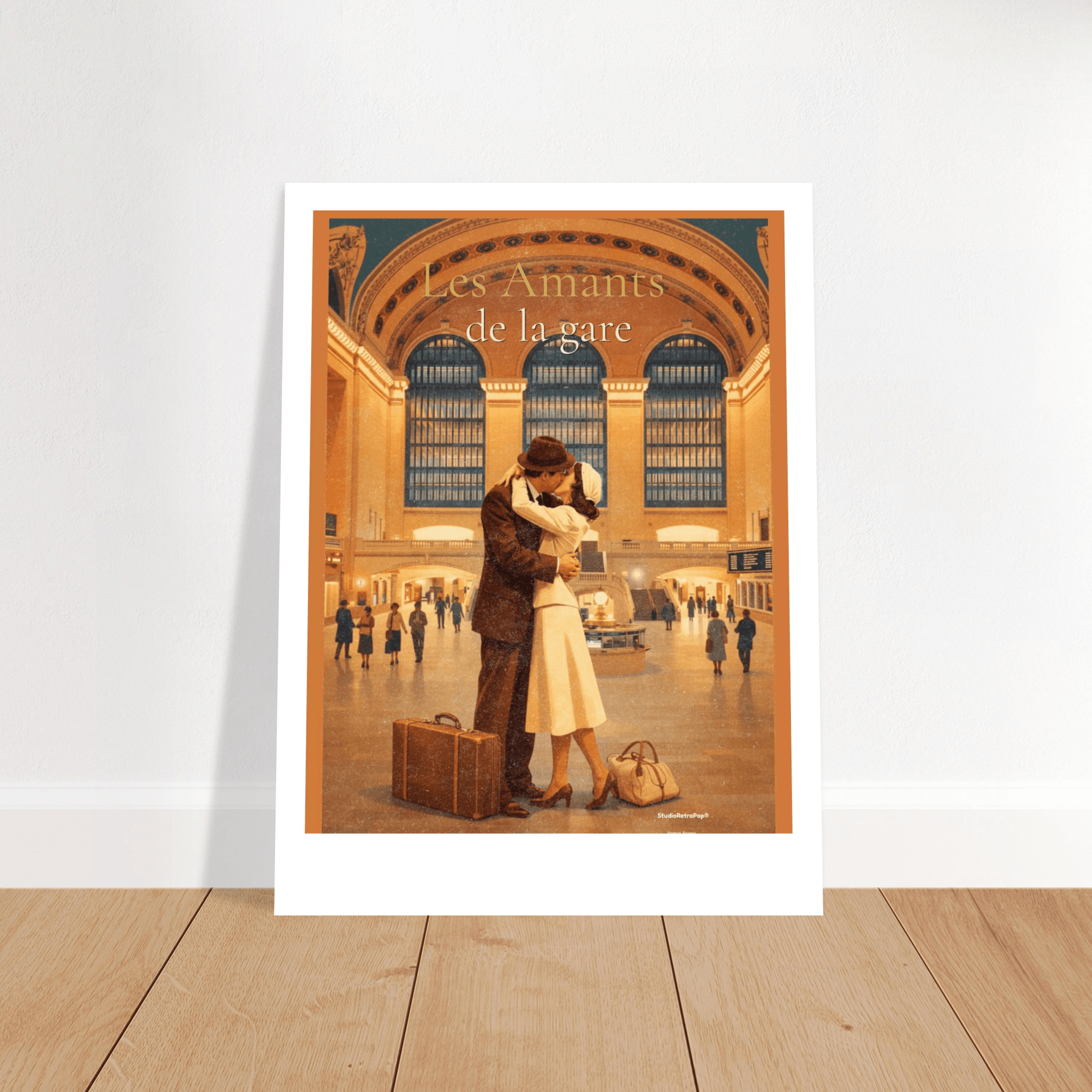 Affiche Les amants de la gare - Affiche vintage - Collection Vintage Stories VS N°010 - sans cadre ou avec – StudioRetroPop® – 30x40 cm / 12x16″