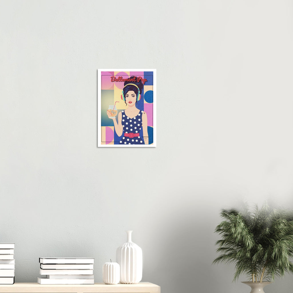 Affiche Battement Pop — Affiche Rétro Pop- Collection Pop Stories PS N°002 – StudioRetroPop® – 30x40 cm / 12x16″