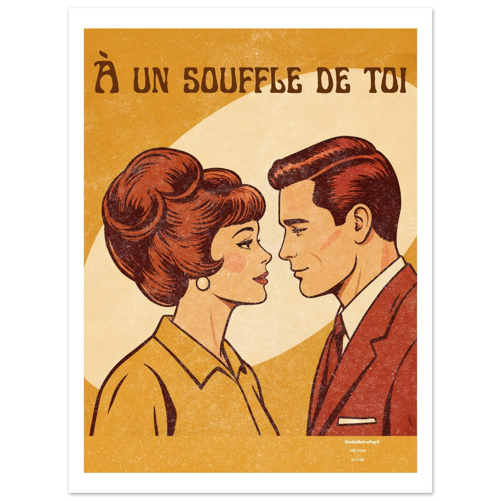 Affiche A un souffle de toi – StudioRetroPop® – 30x40 cm / 12x16″