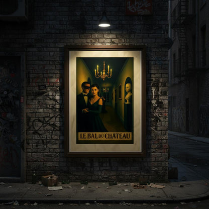 Affiche « Le Bal du Château » – L’élégance et le mystère d’un soir - StudioRetroPop