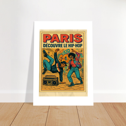 Affiche "Paris découvre le Hip-Hop" - StudioRetroPop