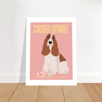 Affiche Cocker Spaniel–Calin- Gourmant - Pot de colle - Poster 30 x40 cm - Collection Dogs stories – StudioRetroPop®