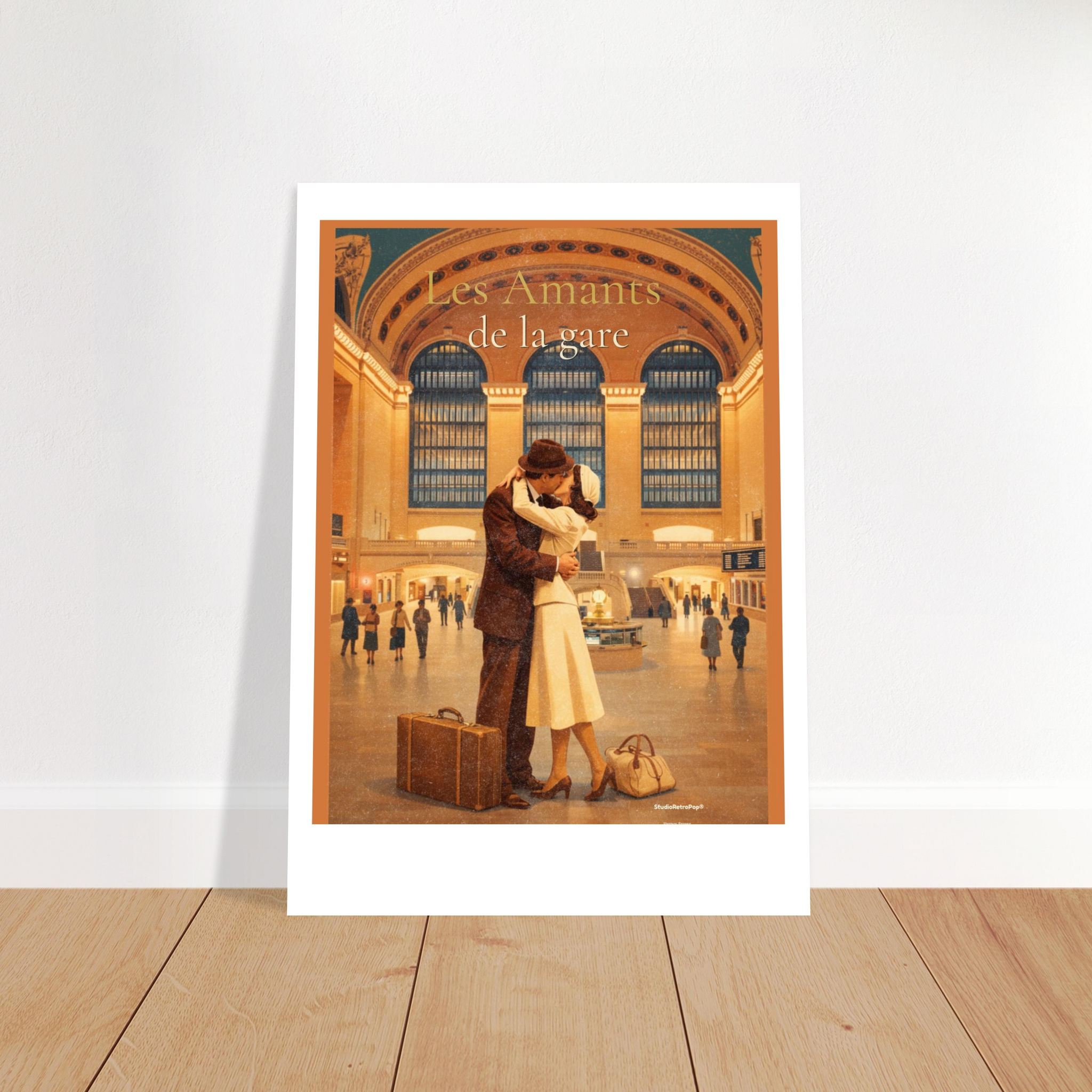 Affiche Les amants de la gare - Affiche vintage  - Collection Vintage Stories VS N°010 – StudioRetroPop® – 30x40 cm / 12x16″