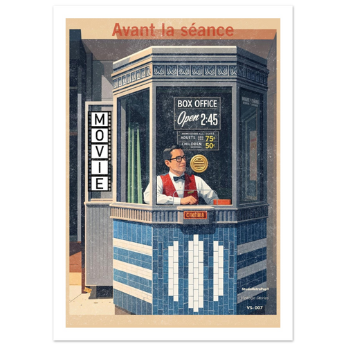 Affiche Avant la séance - Affiche Histoires urbaines - Collection Vintage Stories VS-007 – StudioRetroPop® – 30x40 cm / 12x16″