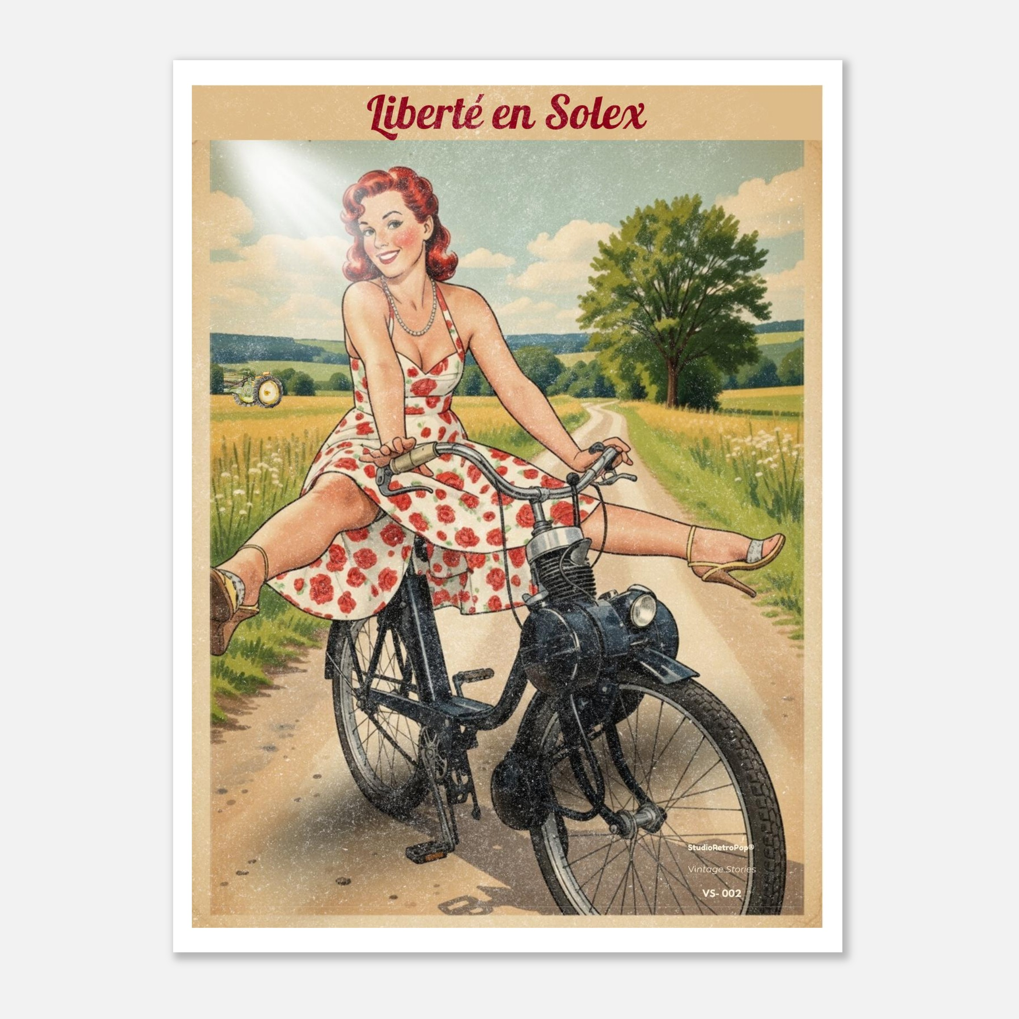 Affiche décoration murale rétro pop liberté évasion années 50 – StudioRetroPop®