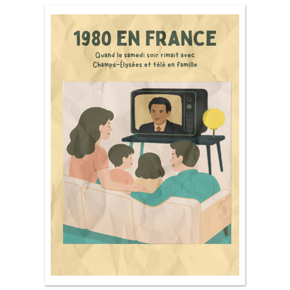 Affiche "Les Samedis soirs en 1980" - StudioRetroPop