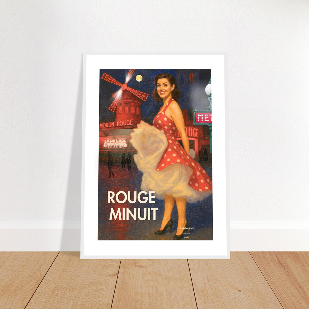 Affiche Rouge Minuit - Affiche Histoires urbaines - Collection Vintage Stories VS N°008 – StudioRetroPop® – 30x40 cm / 12x16″