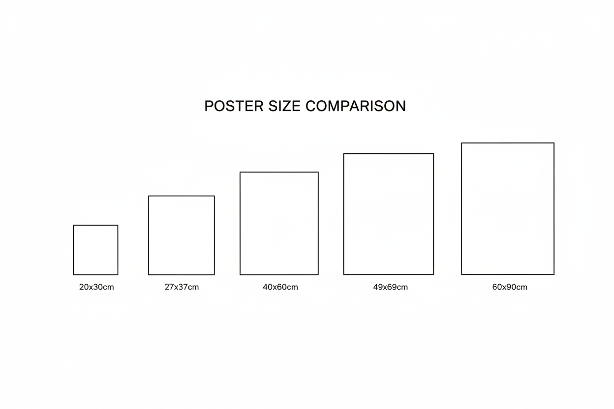 Guide comparatif des formats d'affiches StudioRetroPop