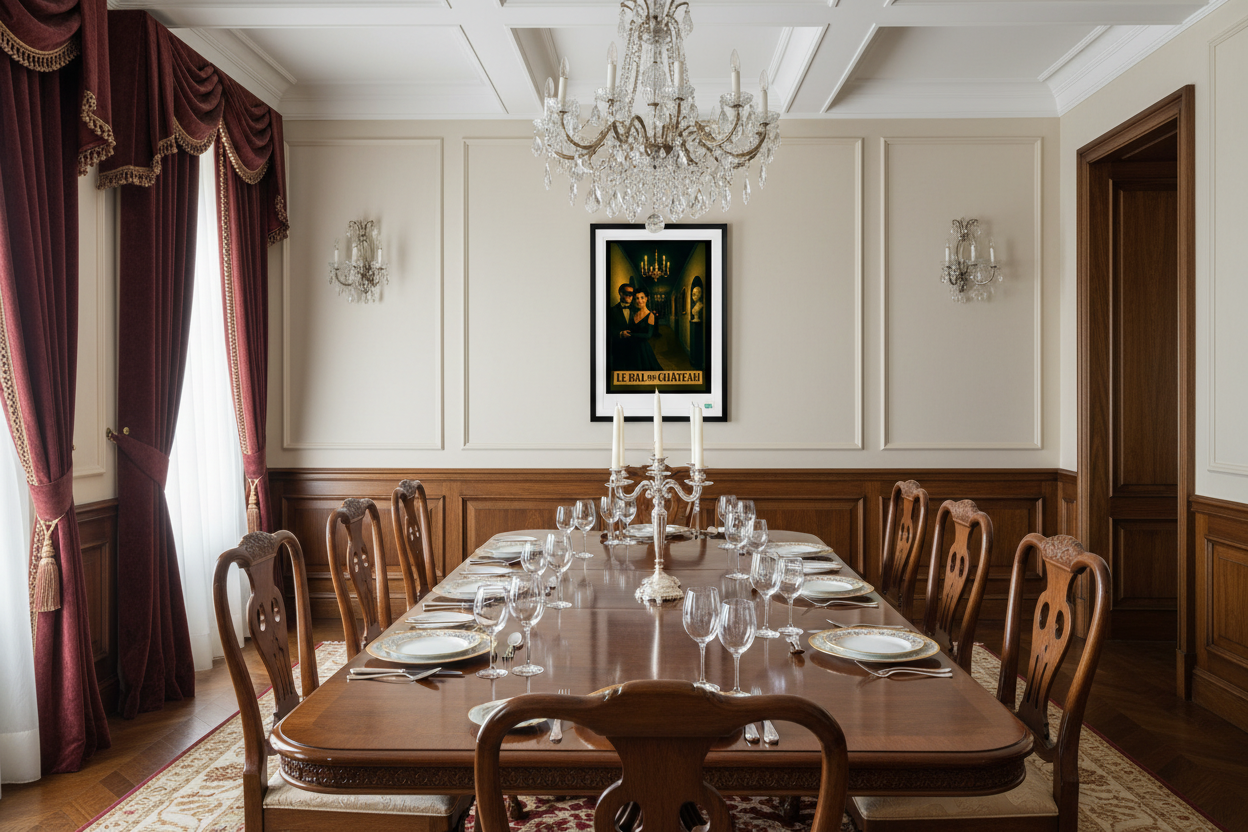 Le Bal du Château dans une salle à manger sophistiquée