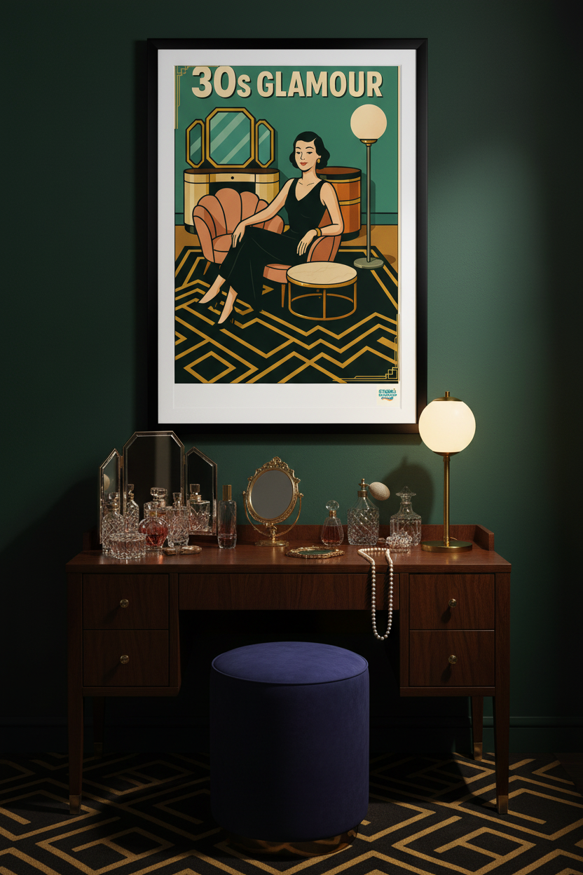 Lifestyle boudoir Art Déco années 30