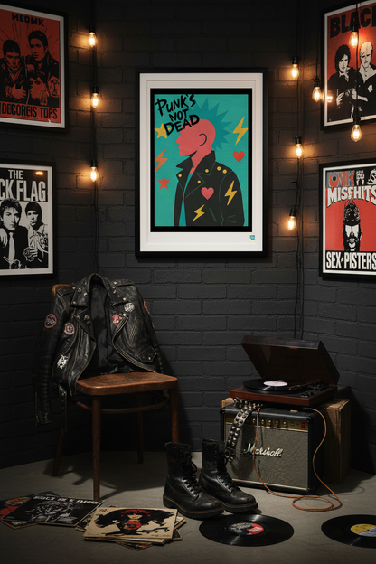 Lifestyle chambre punk années 80