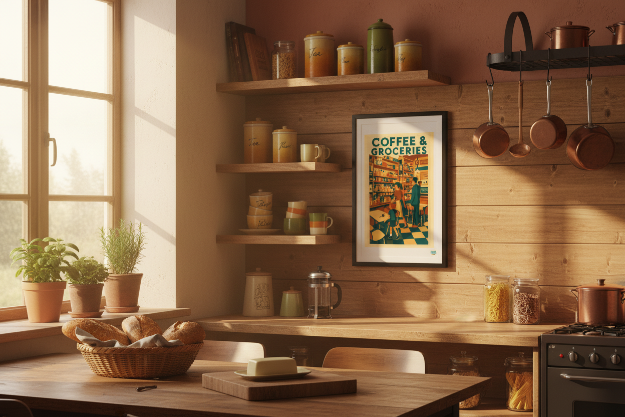 Lifestyle cuisine chaleureuse années 70