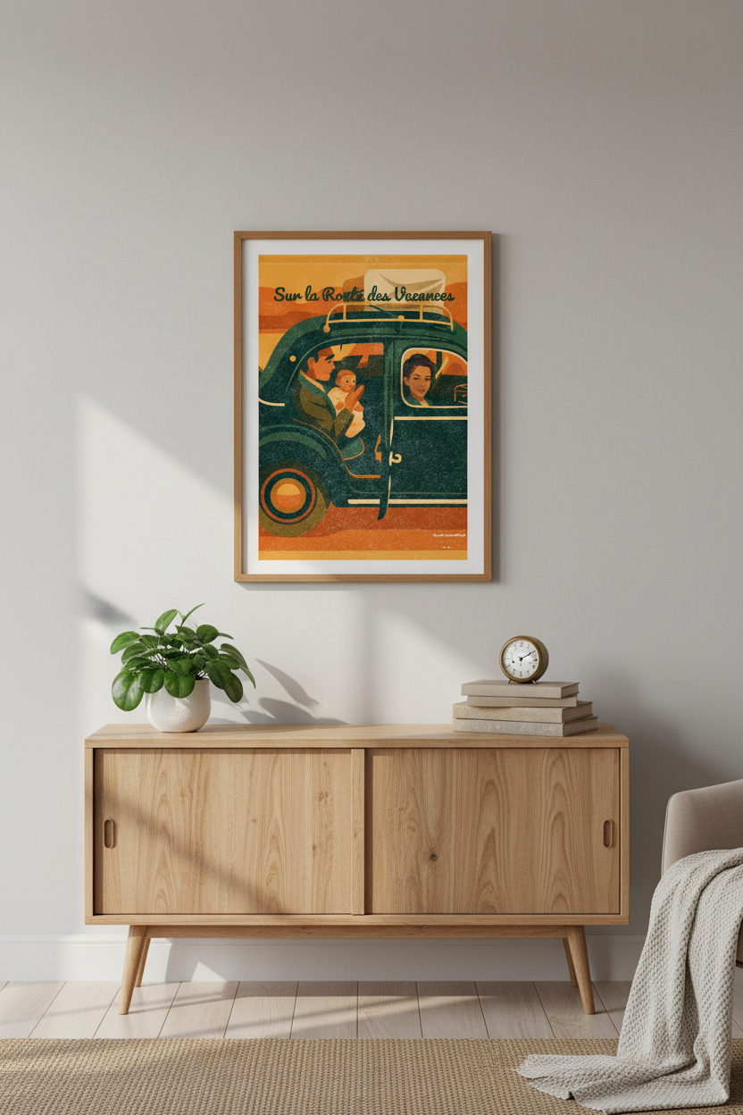 Mockup buffet mid-century