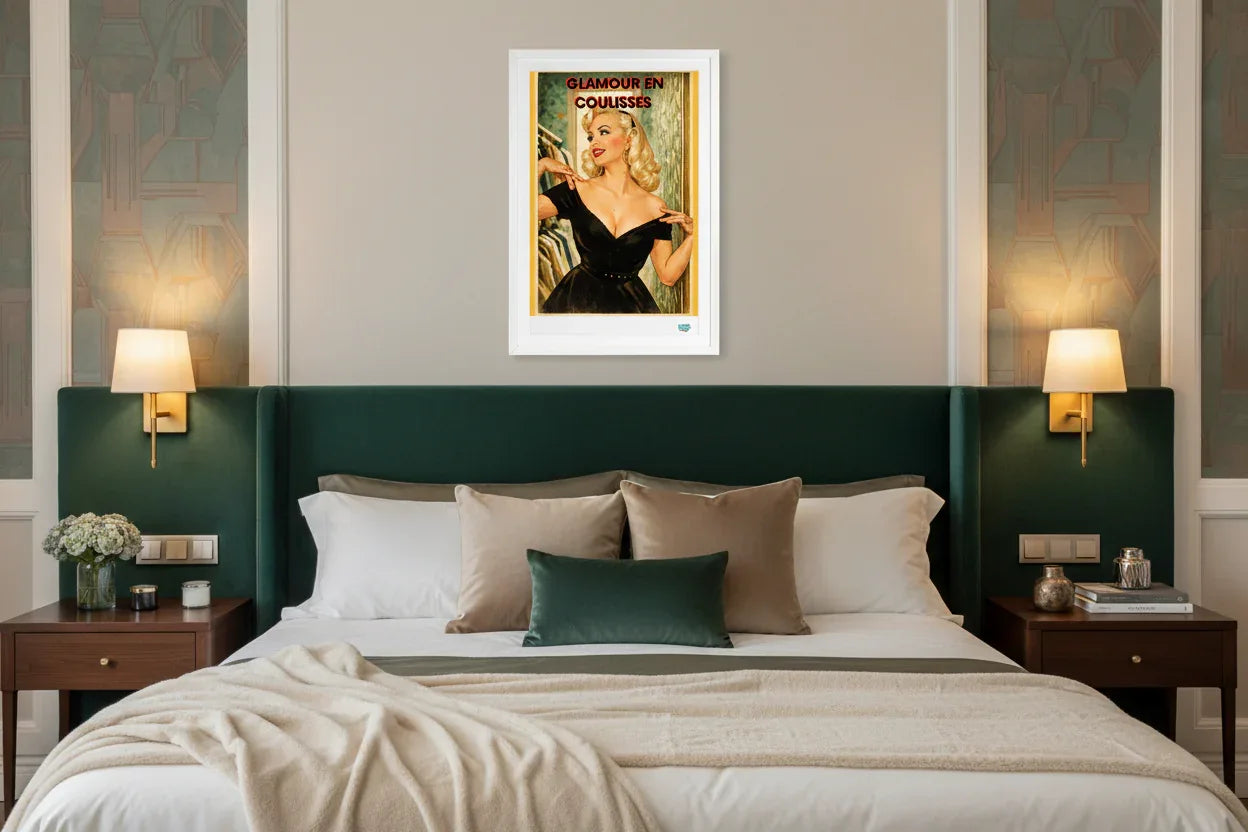 MAffiche Glamour années 50 dans chambre Art Déco - décoration murale rétro pop Hollywood