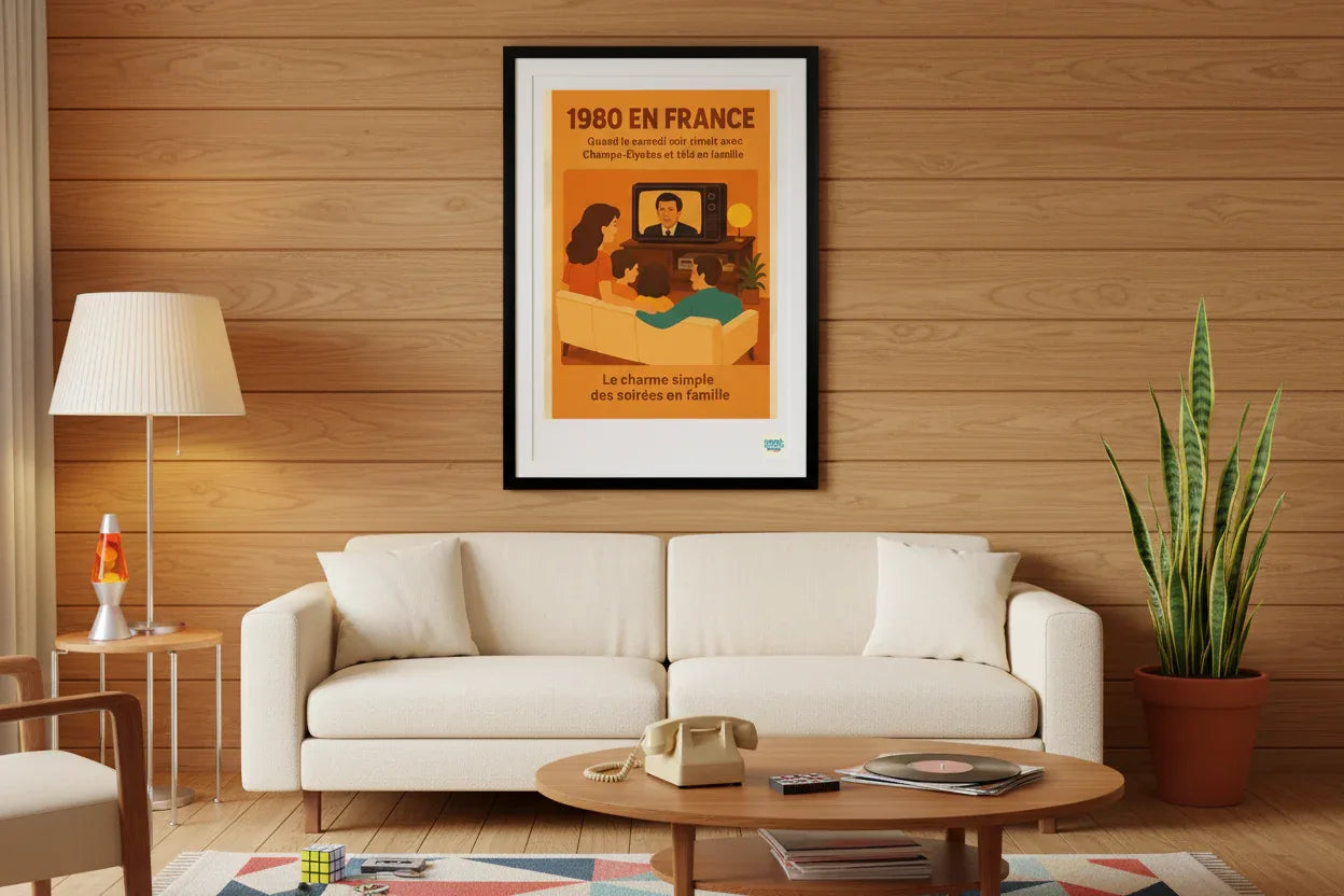 Affiche rétro Les Samedis Soirs en 1980 Années 80 décoration murale