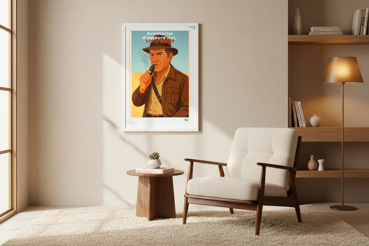 Mockup lifestyle affiche Années 2000